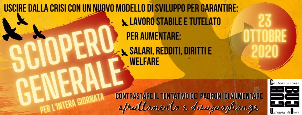 23 ottobre SCIOPERO GENERALE per USCIRE DALLA CRISI image-3737